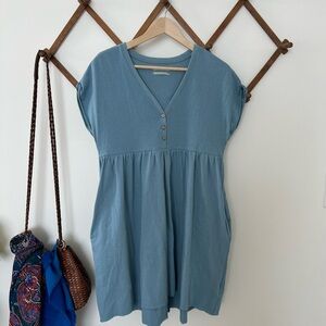 Urban Outfitters Blue V-Neck Tunic